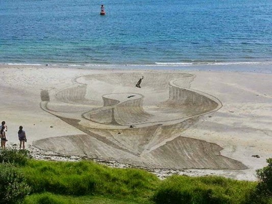 Photo of بالصور:فنان يرسم لوحات  3d رائعة على الشواطئ